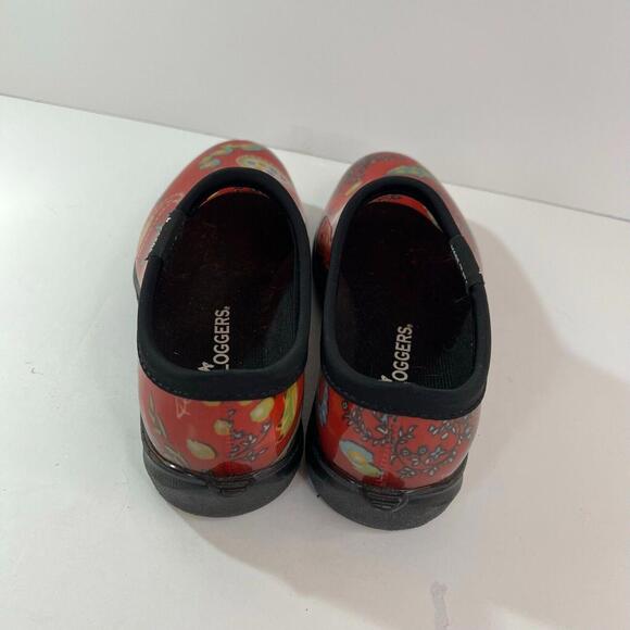 Sloggers Womens Rain Garden Shoes Size 7 Red Rubber Booties For Mud and Water - Picture 3 of 7